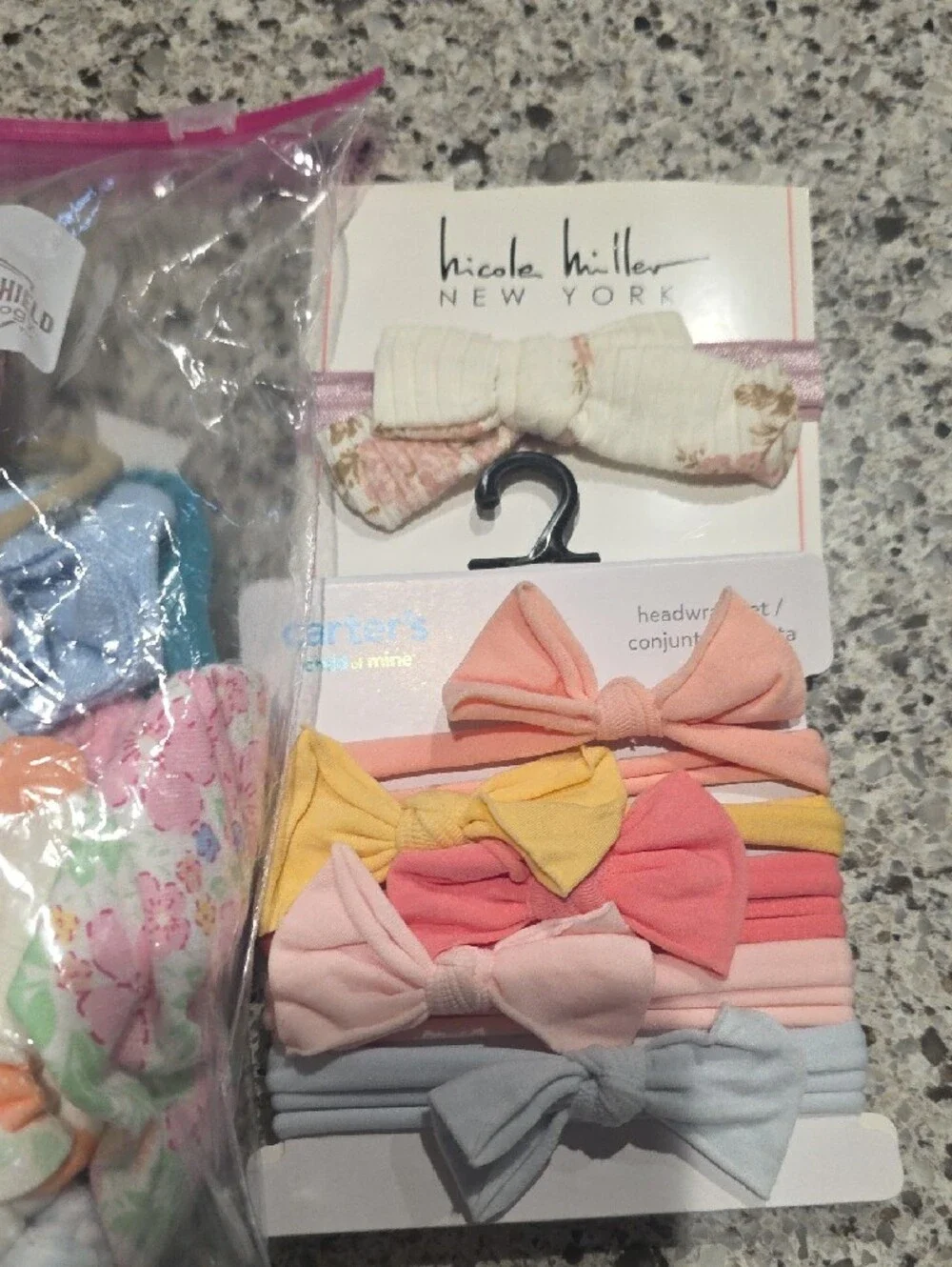 & Assorted Kids Headbands and Bows - Pink, Peach, Yellow, Blue